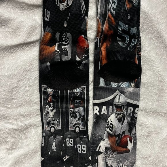 All natural 'Raiders 16'-17'' 100% cotton Unisex socks one size fits all 6-13 - Picture 2 of 2